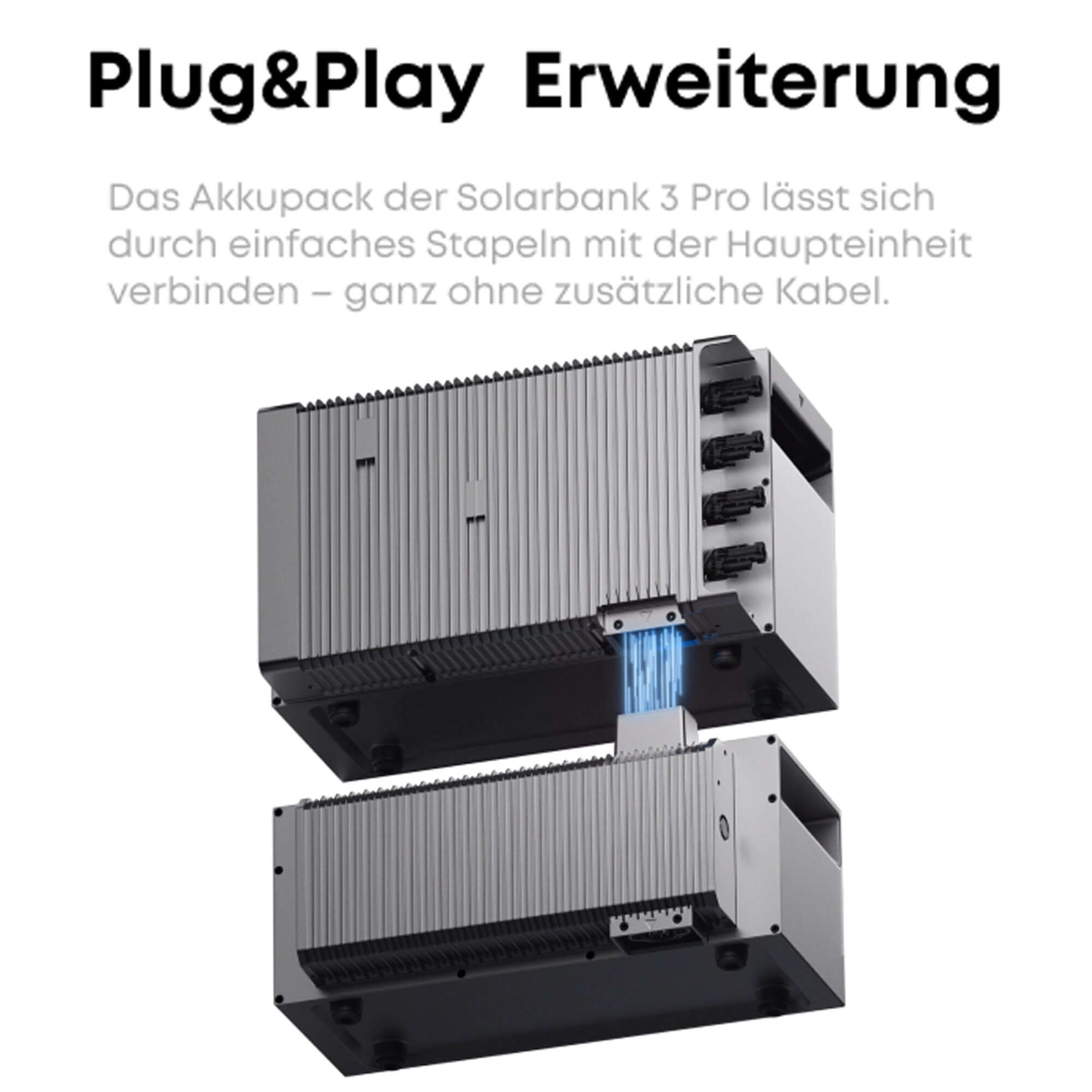 Anker SOLIX BP2700 Erweiterungsakku, stapelbar für einfache Plug&Play Nutzung, ohne zusätzliche Kabel.