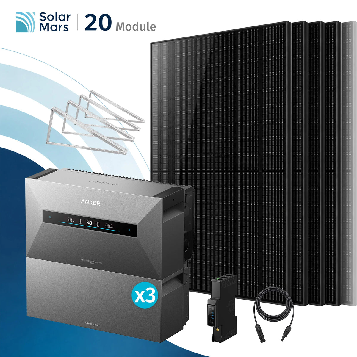 Anker SOLIX Solarbank Max Balkonkraftwerk mit Speicher 500W Solarmodul Set