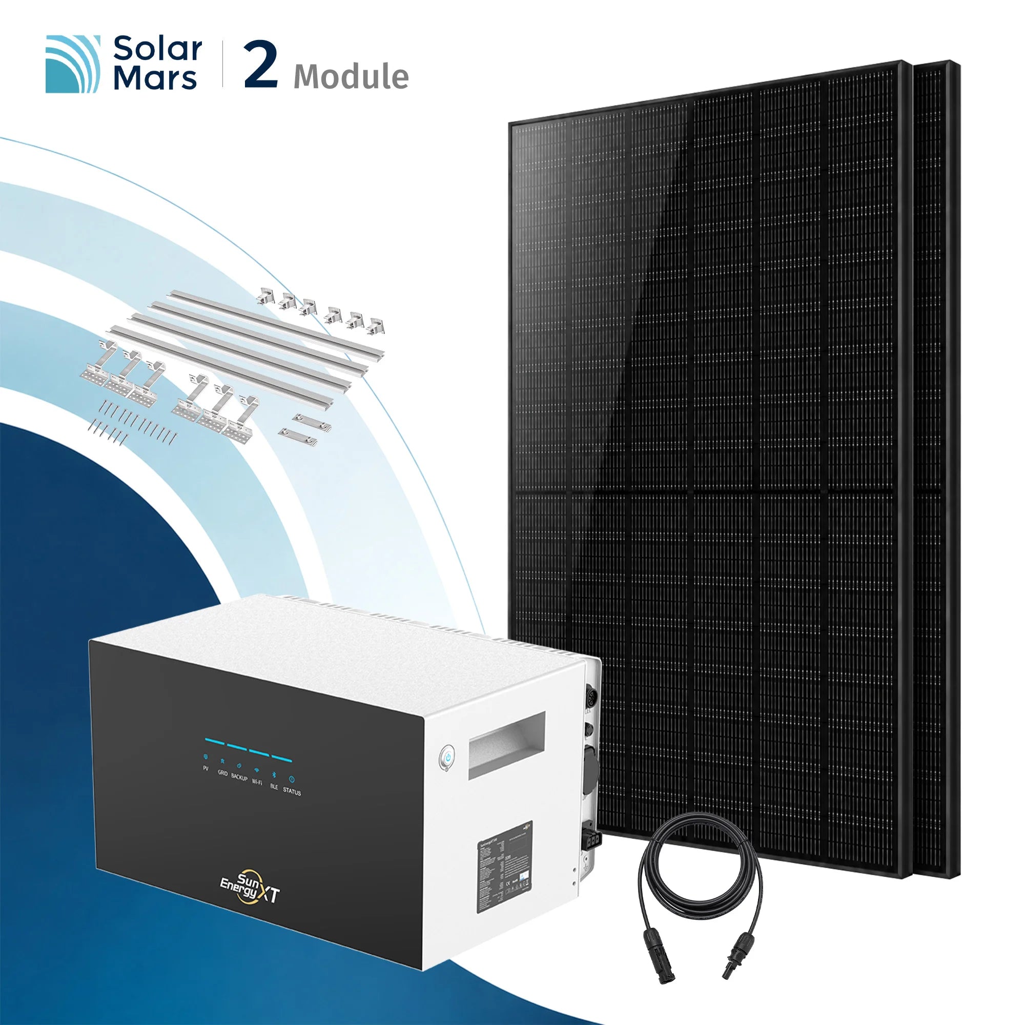 Balkonkraftwerk 2000 Watt mit Speicher SunEnergyXT 500 Set