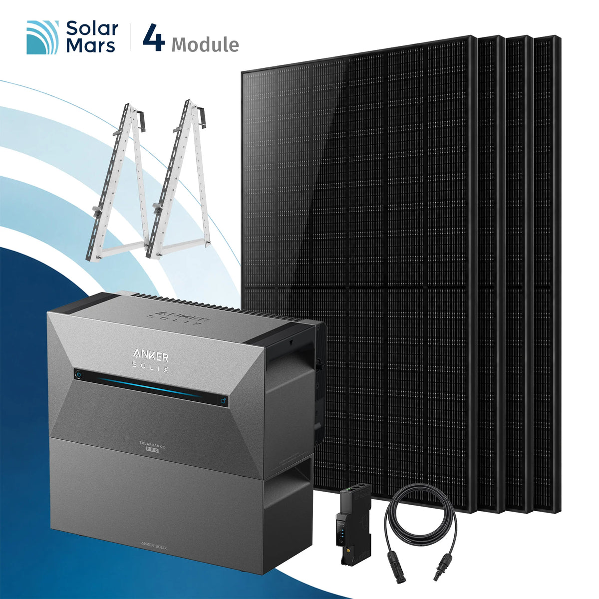 Anker SOLIX Solarbank 2 E1600 Pro Balkonkraftwerk Speicher mit 500Wp Solarmodul Set