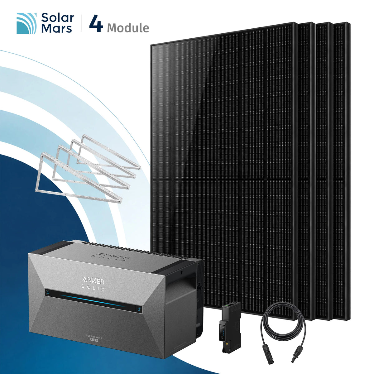 Anker SOLIX Solarbank 2 E1600 Pro Balkonkraftwerk Speicher mit 500Wp Solarmodul Set
