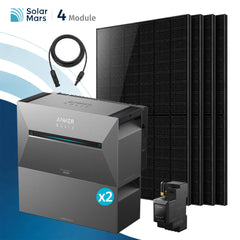 Anker SOLIX Solarbank 3 E2700 Pro Balkonkraftwerk Speicher mit 500Wp Solarmodul und MC4 Solarkabel Set