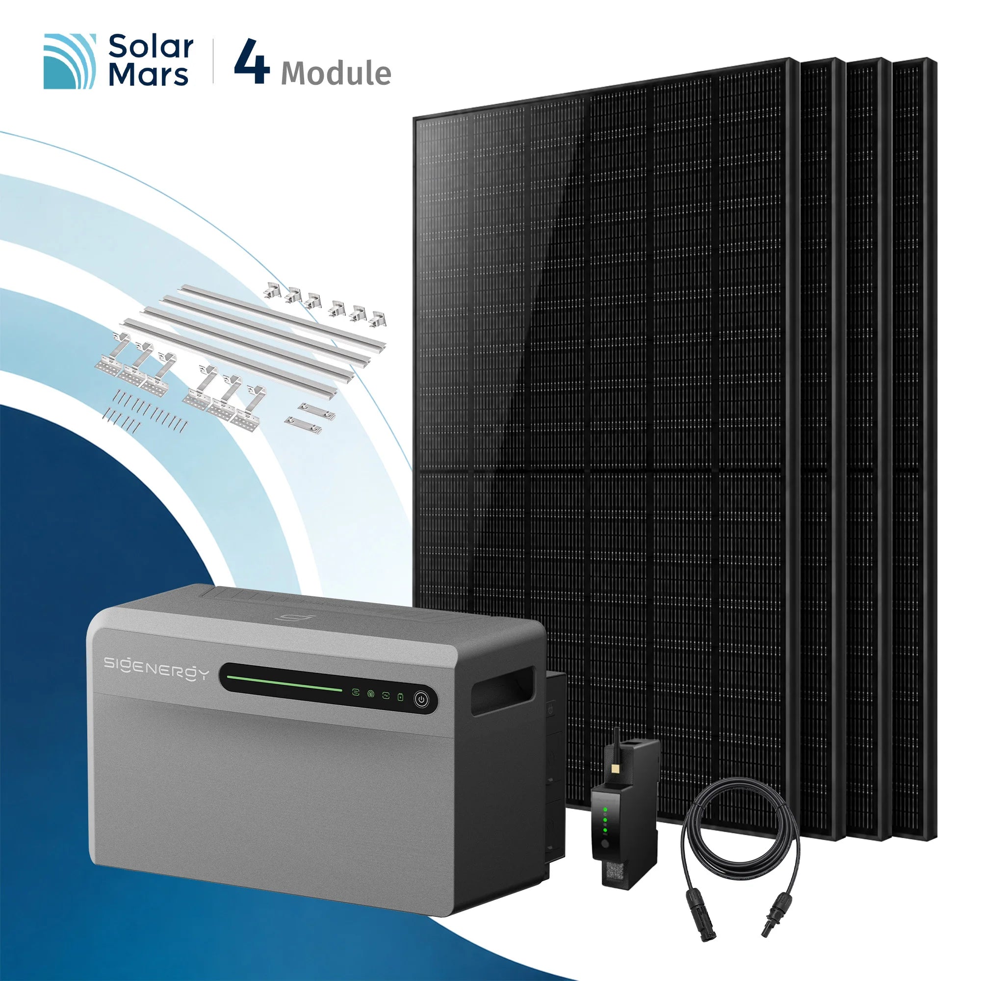 Sigenergy SigenMate 2700 Ultra Balkonkraftwerk Speicher Set mit 500W Solarmodul und Zubehör