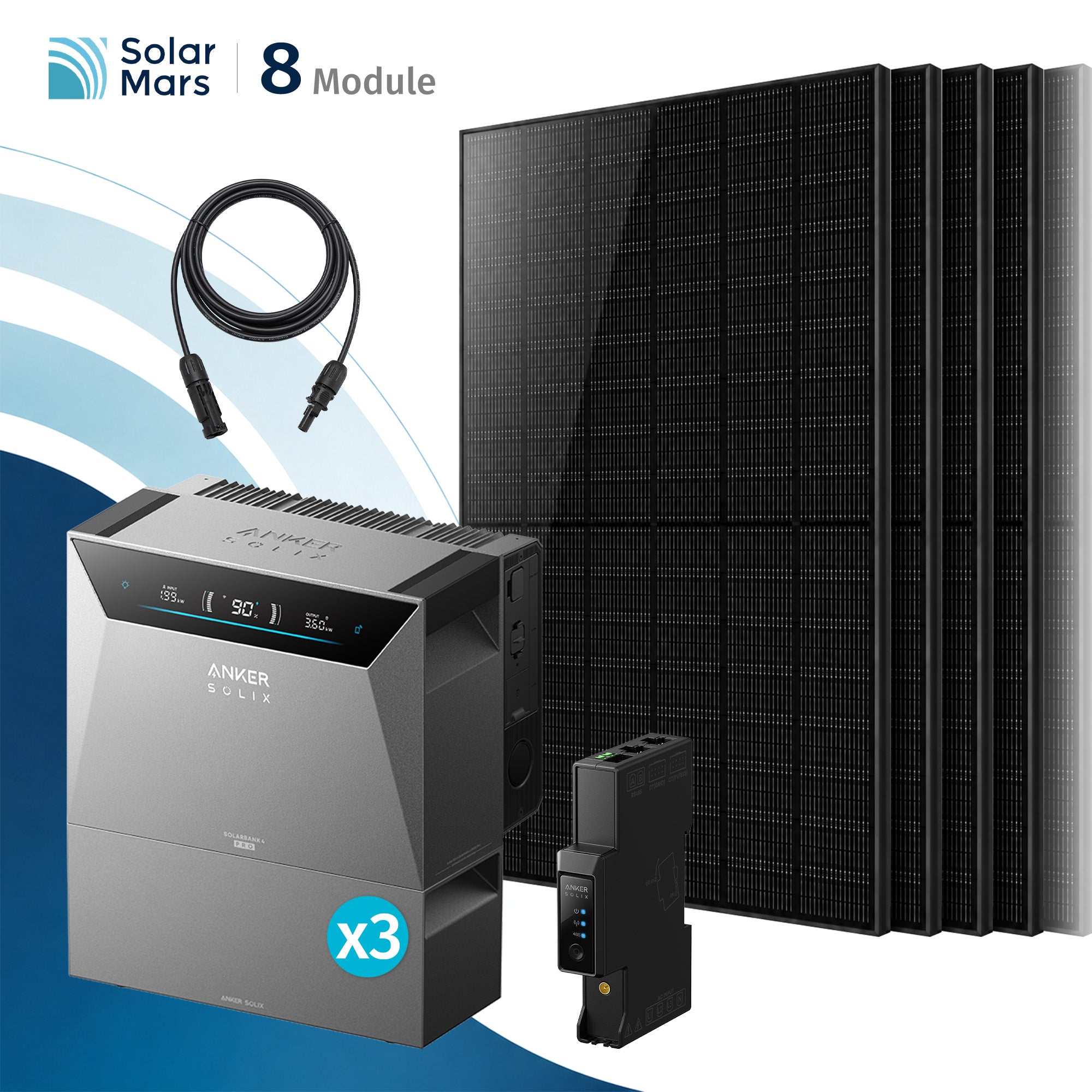 Anker SOLIX Solarbank 4 E5000 Pro Balkonkraftwerk Speicher mit 500Wp Solarmodul Set