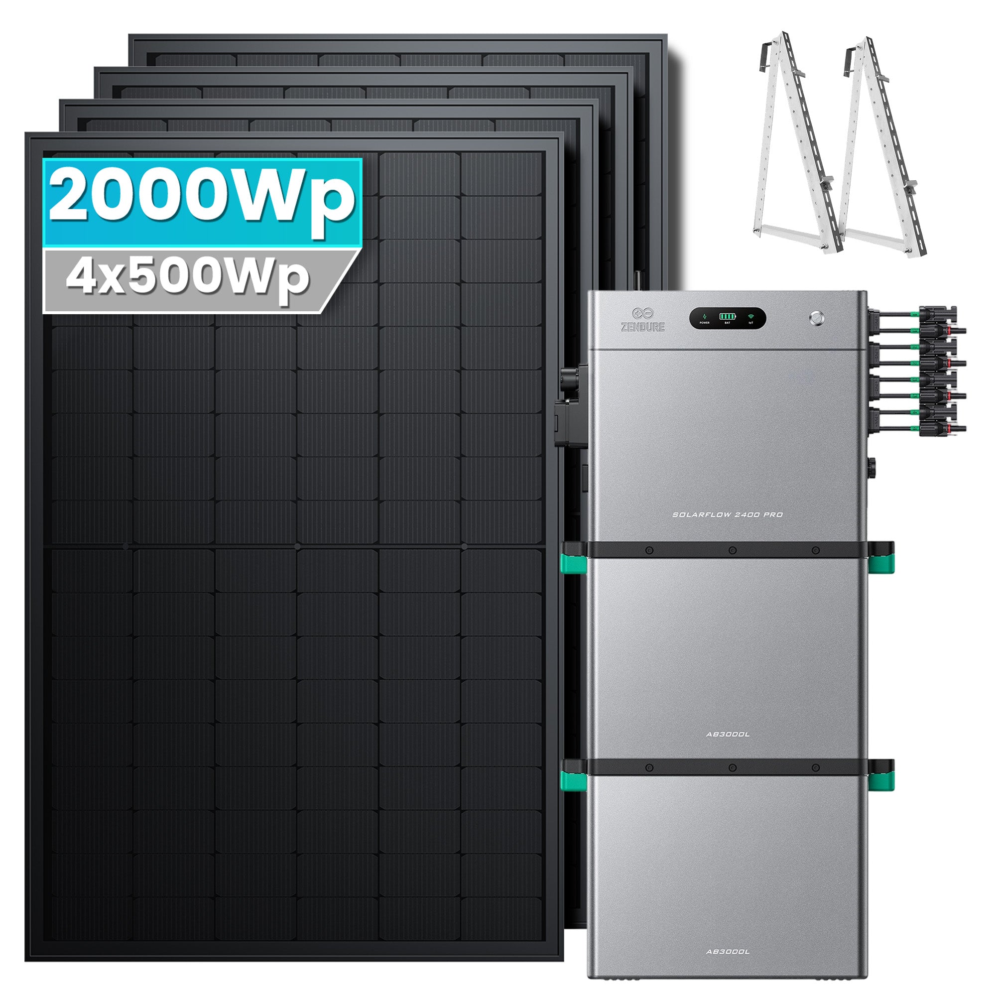 Zendure SolarFlow 2400 Pro Stromspeicher 2,4kWh Komplettsystem