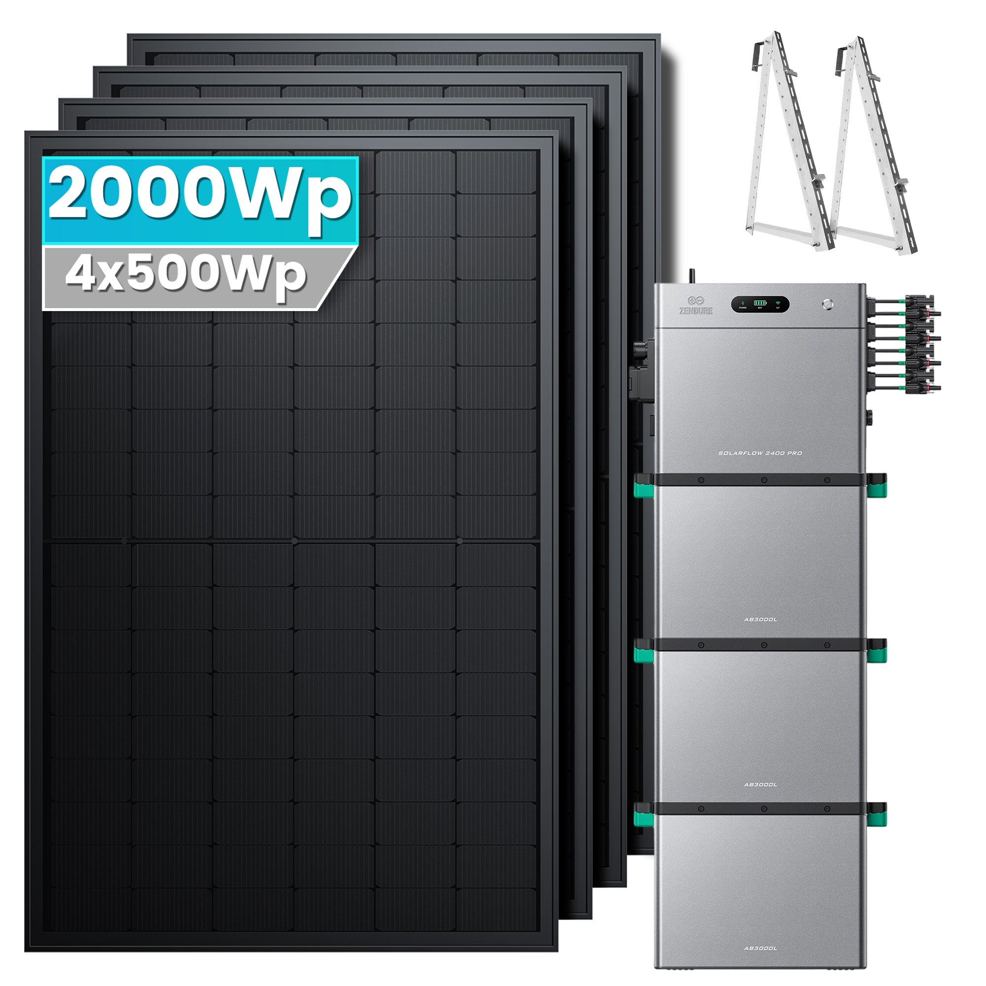 Zendure SolarFlow 2400 Pro Stromspeicher 2,4kWh Komplettsystem