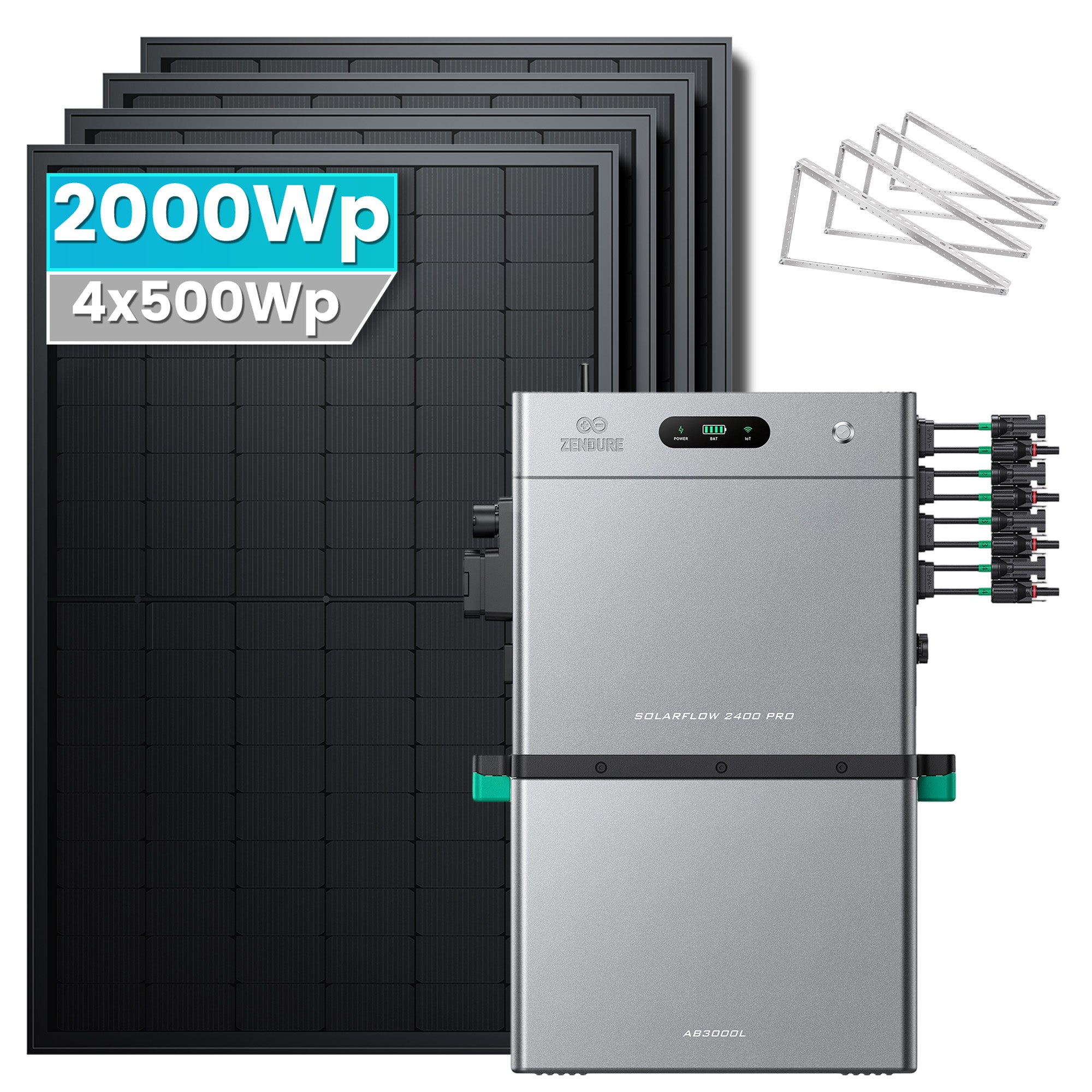 Zendure SolarFlow 2400 Pro Stromspeicher 2,4kWh Komplettsystem