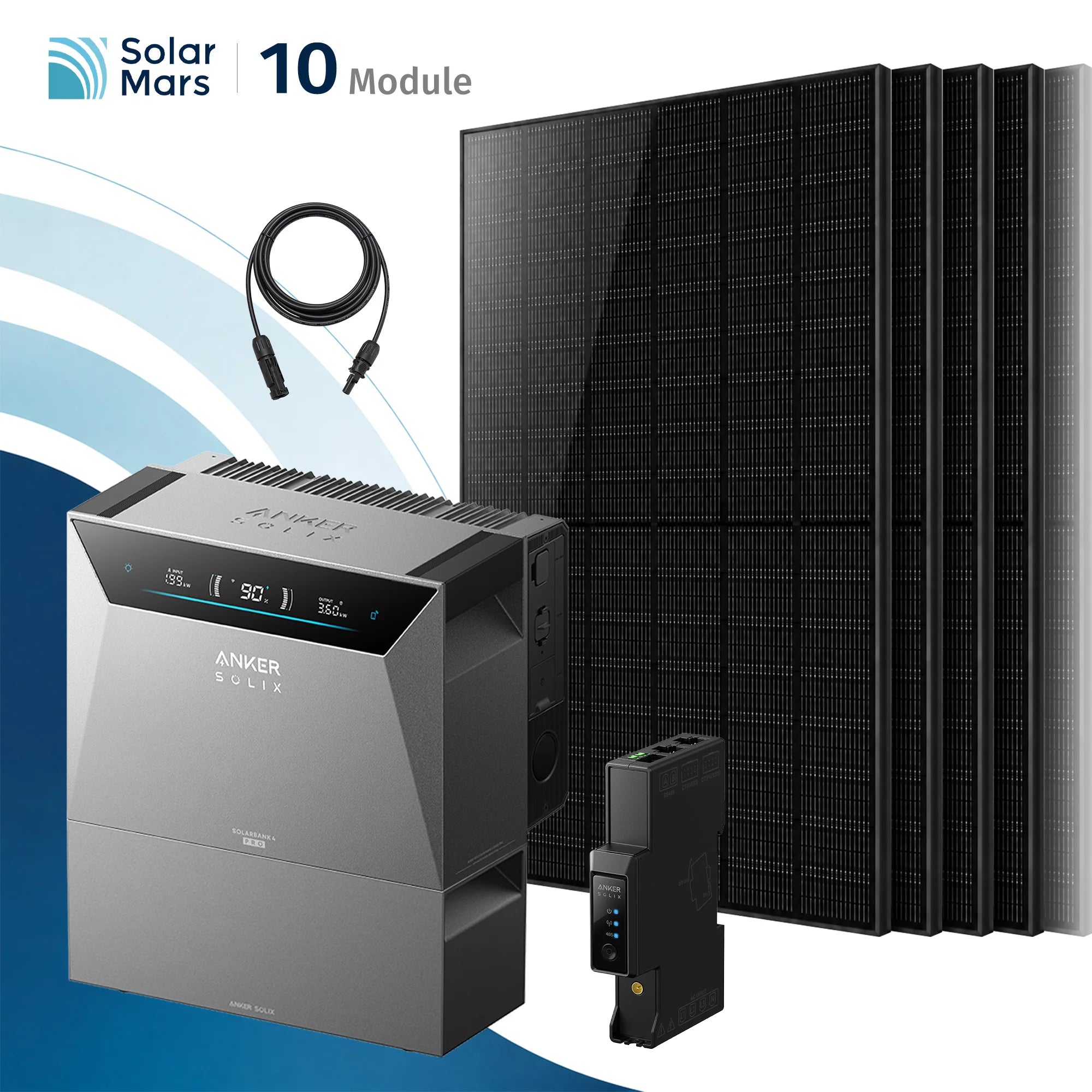 Anker SOLIX Solarbank 4 E5000 Pro Balkonkraftwerk Speicher mit 500W Solarmodul Set