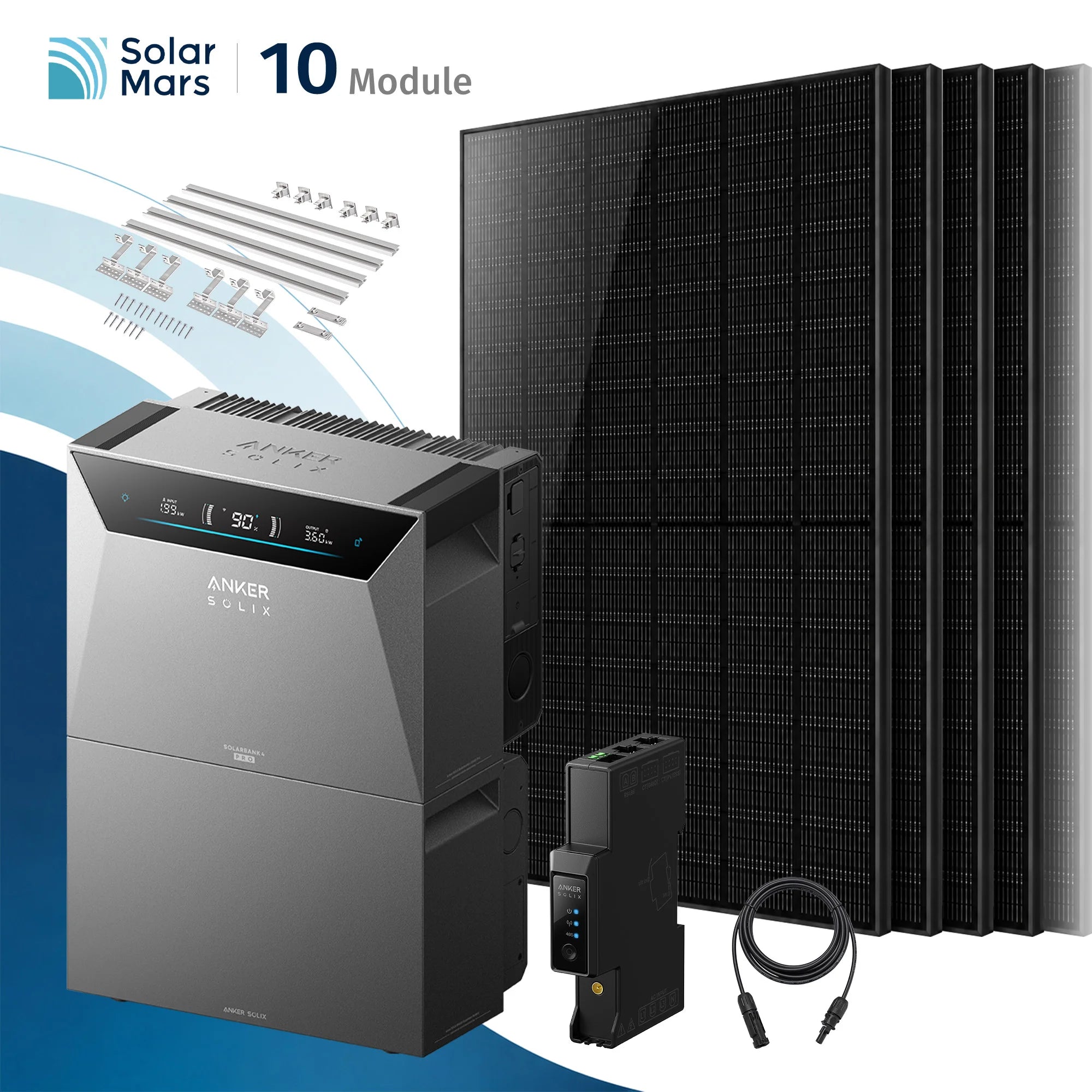 Anker SOLIX Solarbank 4 E5000 Pro Balkonkraftwerk Speicher mit 500W Solarmodul Set