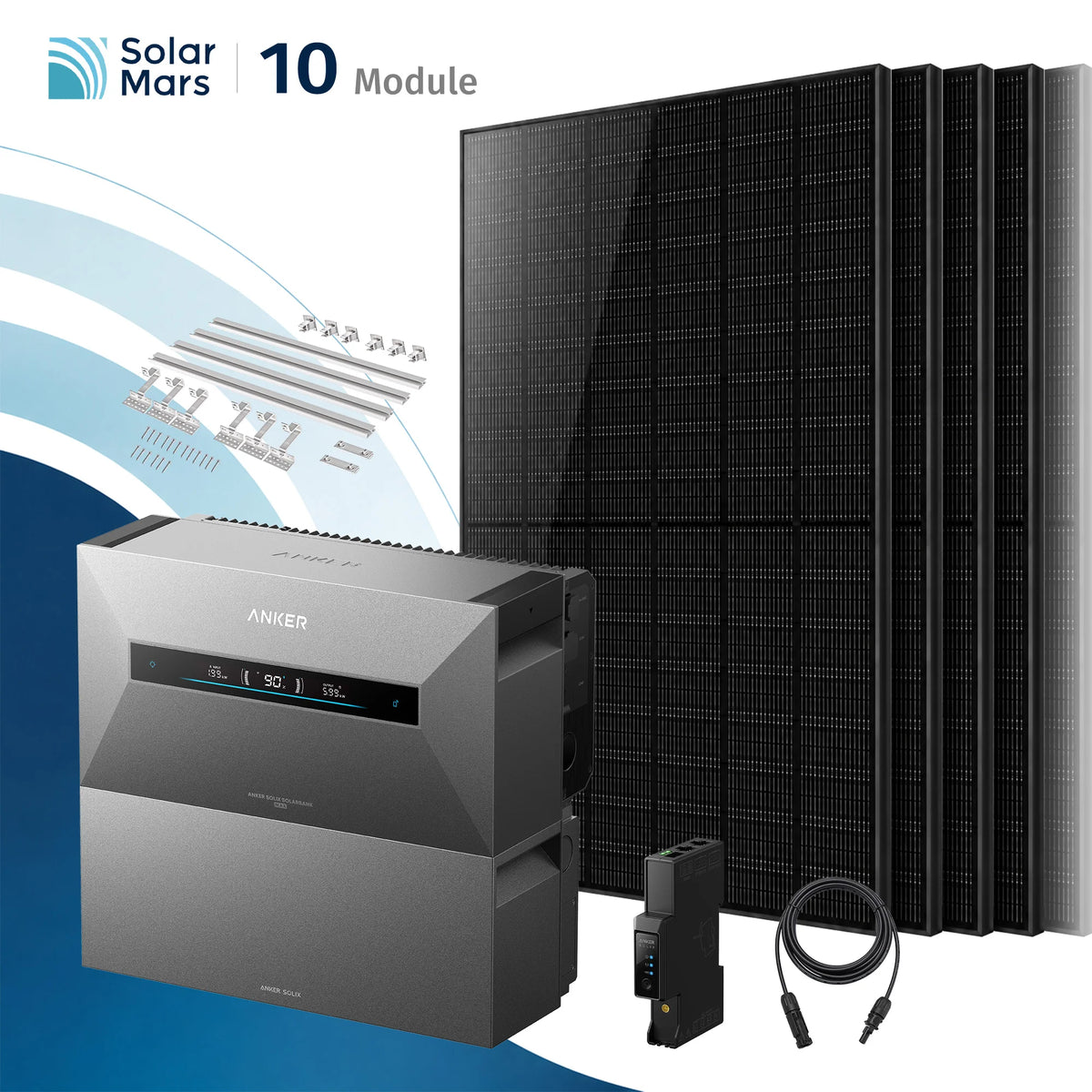 Anker SOLIX Solarbank Max Balkonkraftwerk Speicher mit 500W Solarmodul Set