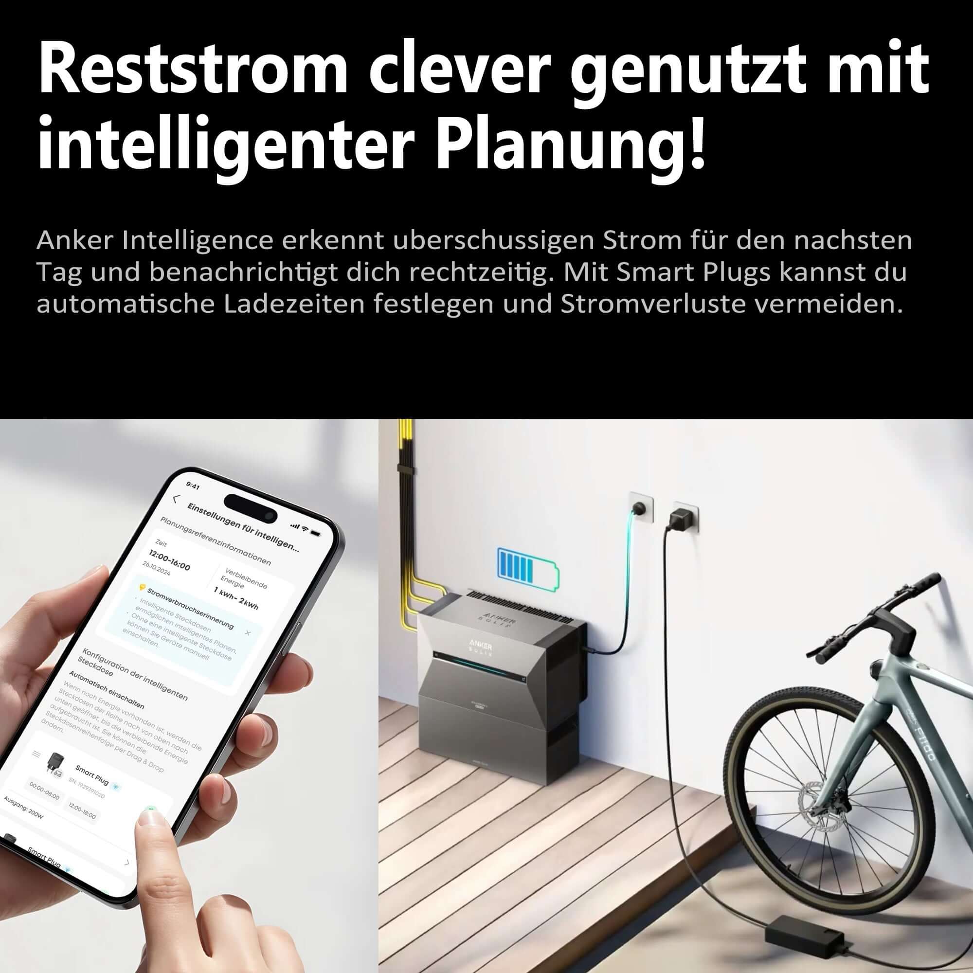 Anker SOLIX Solarbank 3 E2700 Pro Balkonkraftwerk speicher mit 450Wp Solarmodul Basic-Set mit intelligentem Planungsdisplay.