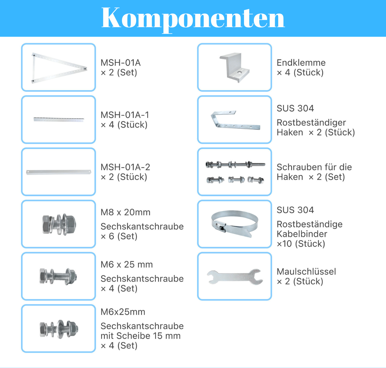 Neu Solarmodul Balkon Halterung für den Flachdach, Garten und Wand, Solarpanel Halterung, 0%MwSt