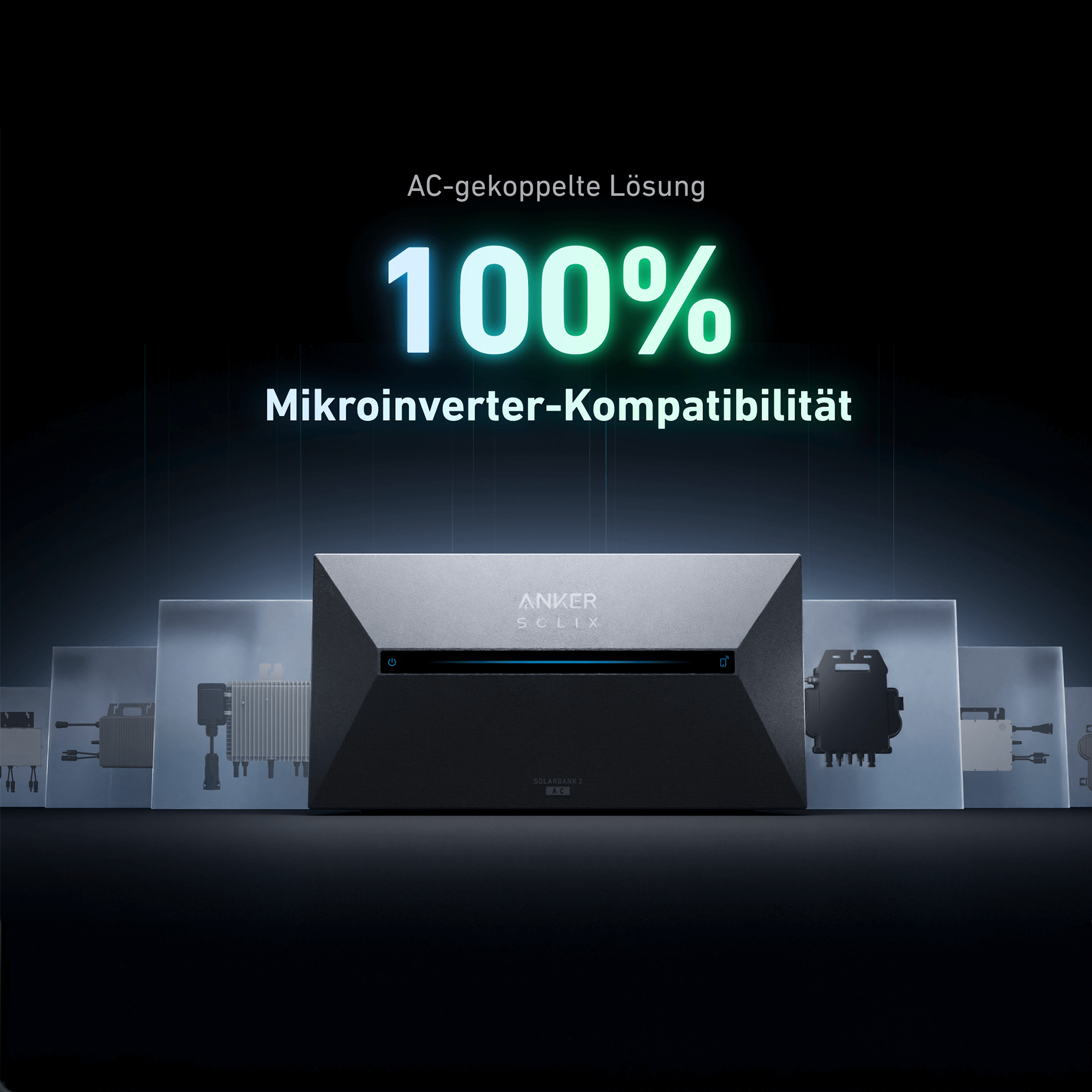 Anker SOLIX Solarbank 2 E1600 AC Speicher 1600wh mit 100% Mikroinverter-Kompatibilität