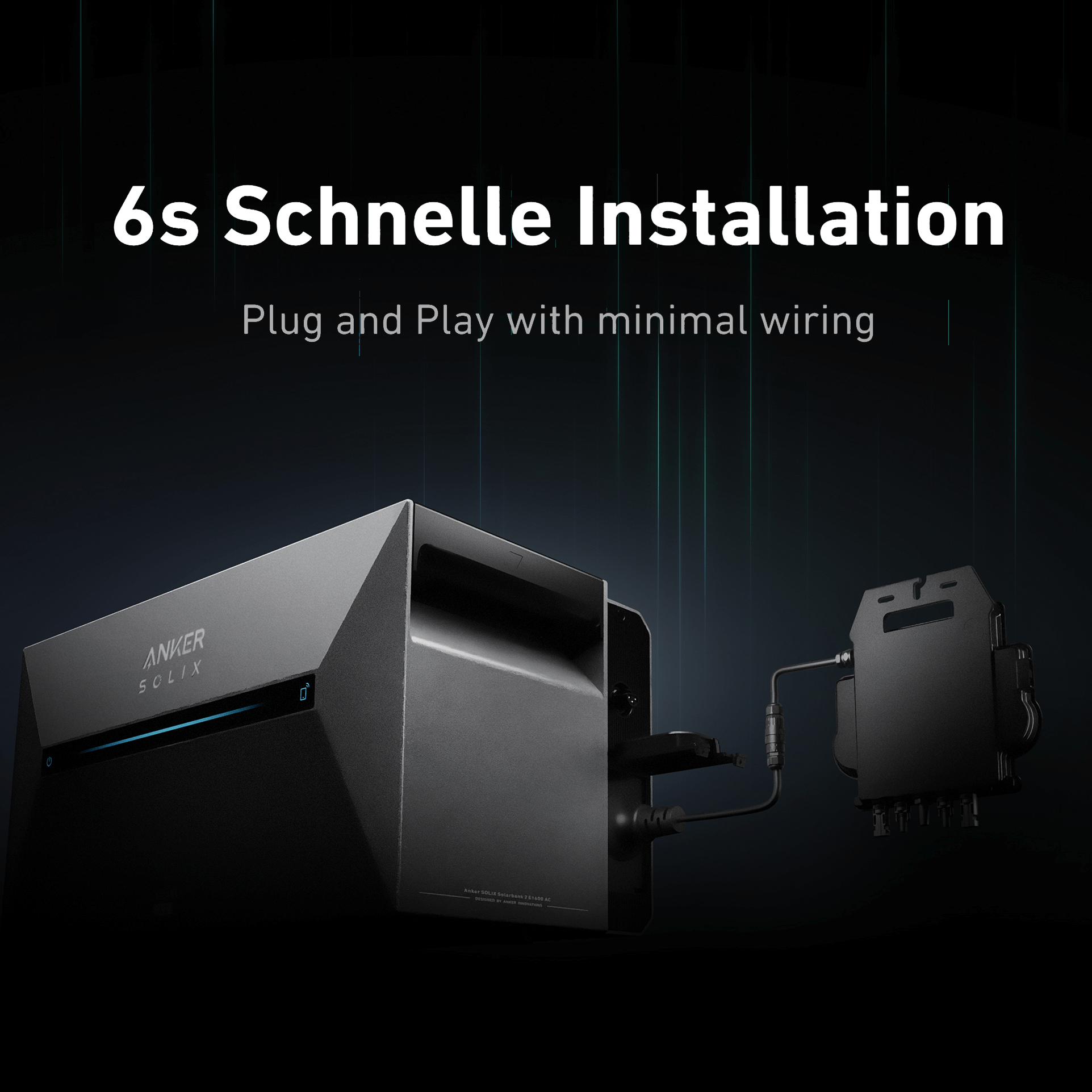 Anker SOLIX Solarbank 2 E1600 AC Speicher 1600wh mit 6s schnelle Installation für einfaches Plug and Play