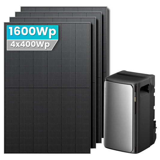 EcoFlow Stream Ultra Balkonkraftwerk Speicher mit 400Wp Solarmodul Set