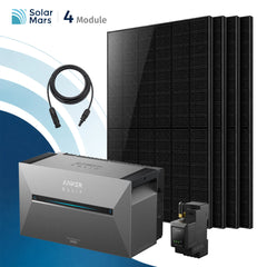 Anker SOLIX Solarbank 3 E2700 Pro Balkonkraftwerk Speicher mit 500Wp Solarmodul und MC4 Solarkabel Set