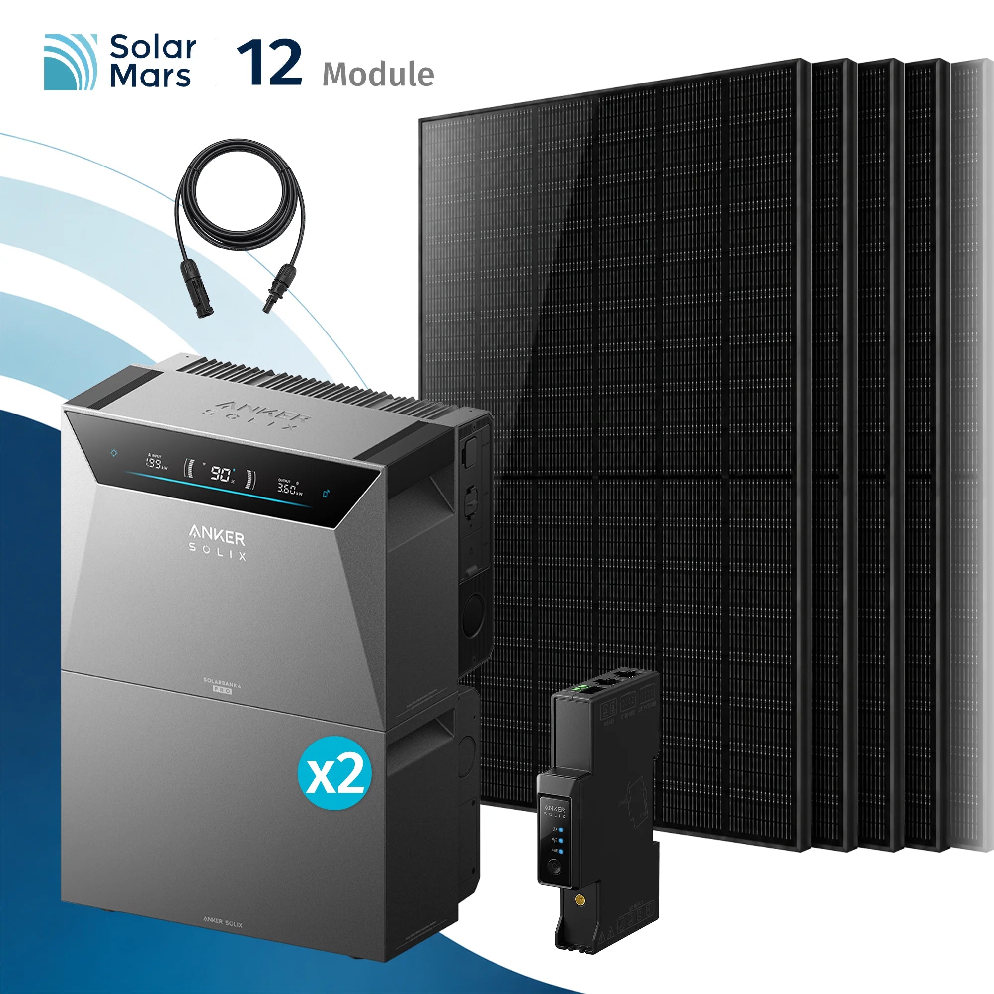 Anker SOLIX Solarbank 4 E5000 Pro Balkonkraftwerk mit Speicher 6000W mit BP5000x2 Erweiterungsakku Set