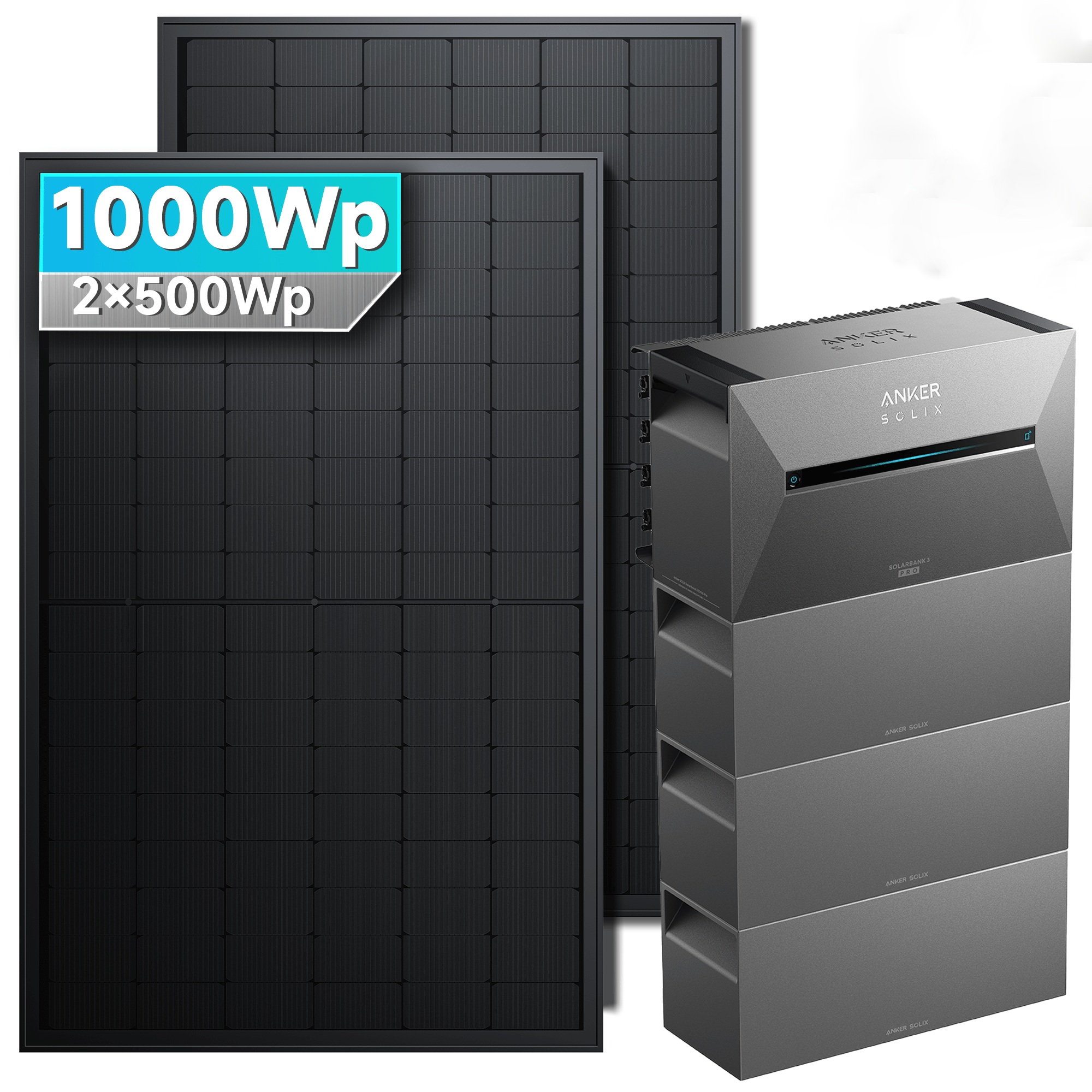 Anker SOLIX Solarbank 3 E2700 Pro Balkonkraftwerk Speicher mit 500W Solarmodul Basic Set