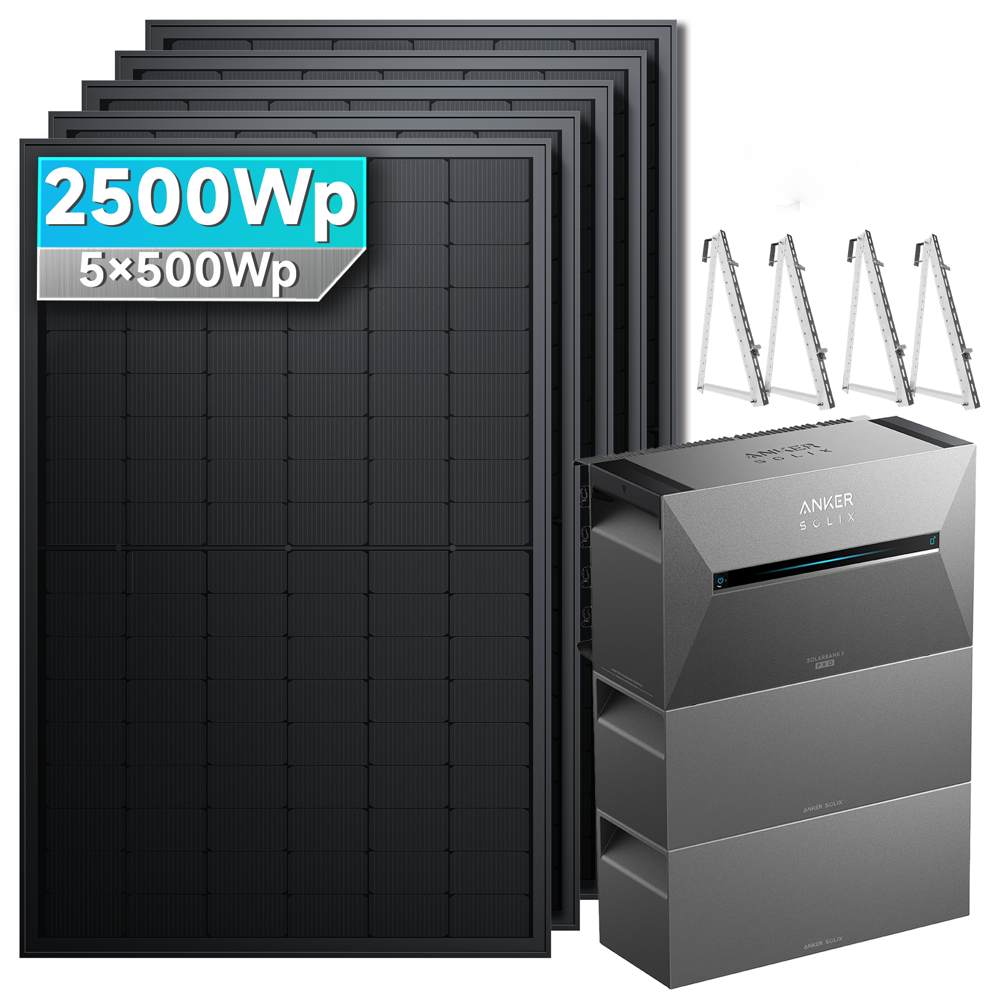 Anker SOLIX Solarbank 3 E2700 Pro Balkonkraftwerk Speicher mit 500Wp Solarmodul Basic-Set