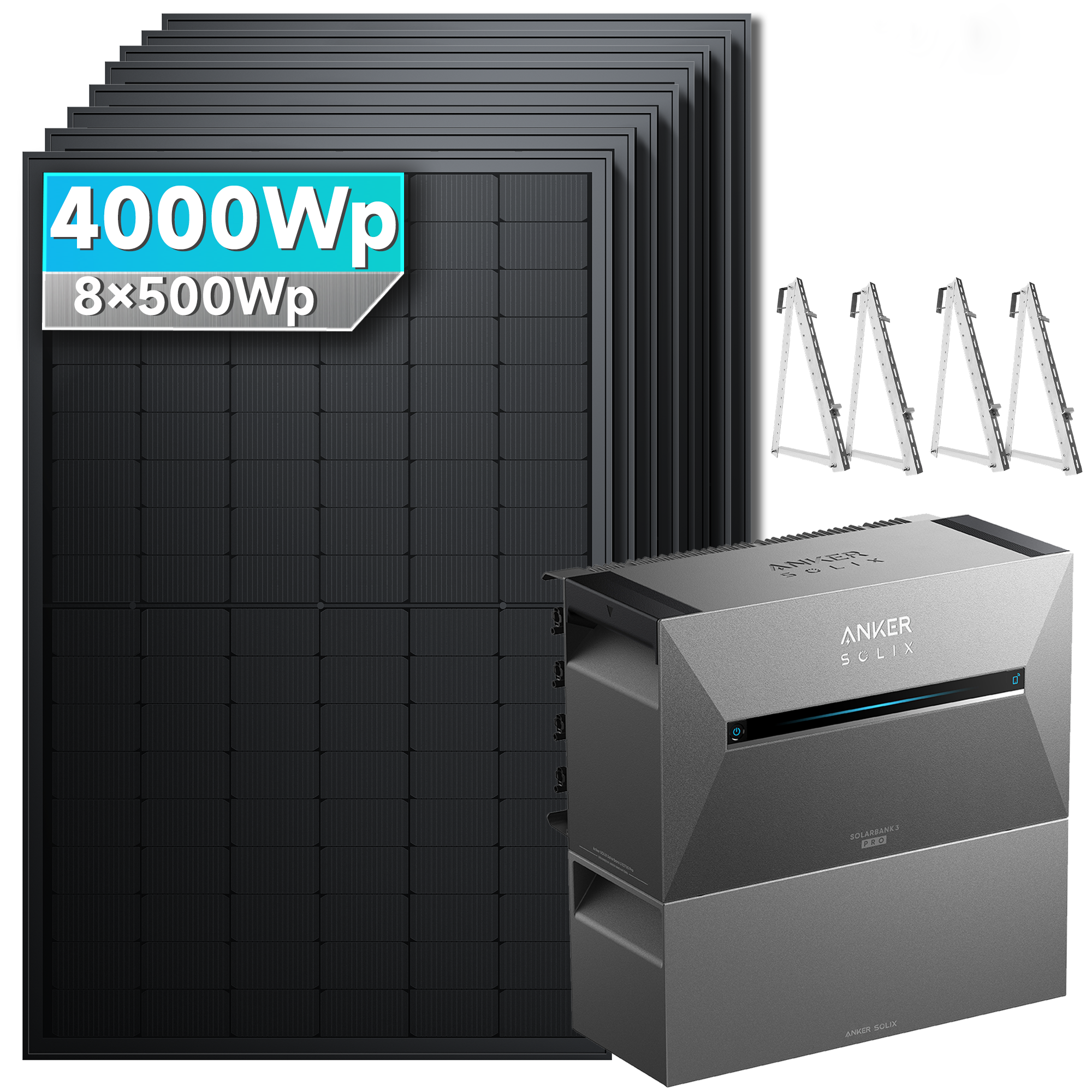 Anker SOLIX Solarbank 3 E2700 Pro Balkonkraftwerk Speicher mit 500Wp Solarmodul Basic-Set