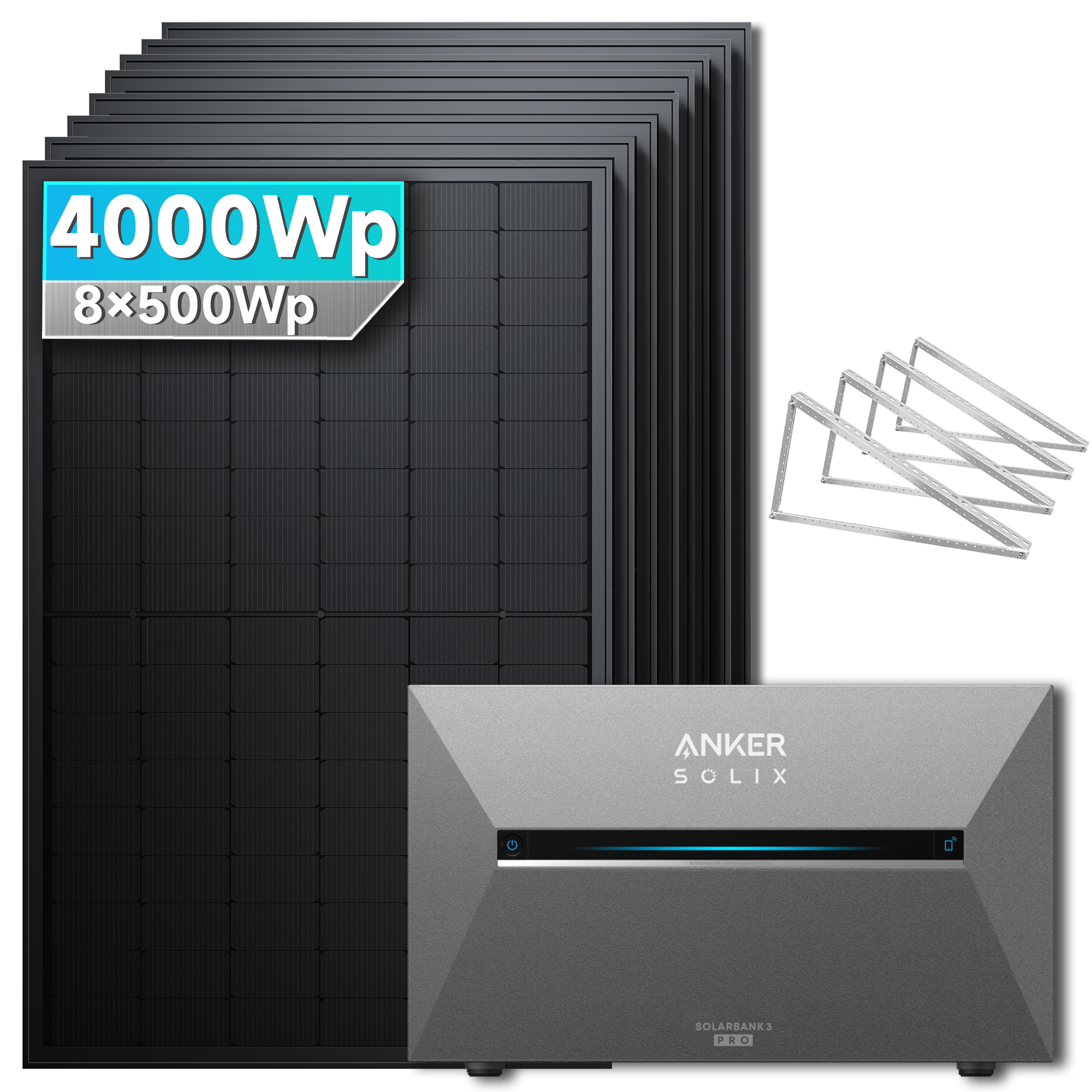 Anker SOLIX Solarbank 3 E2700 Pro Balkonkraftwerk Speicher mit 500Wp Solarmodul Basic-Set