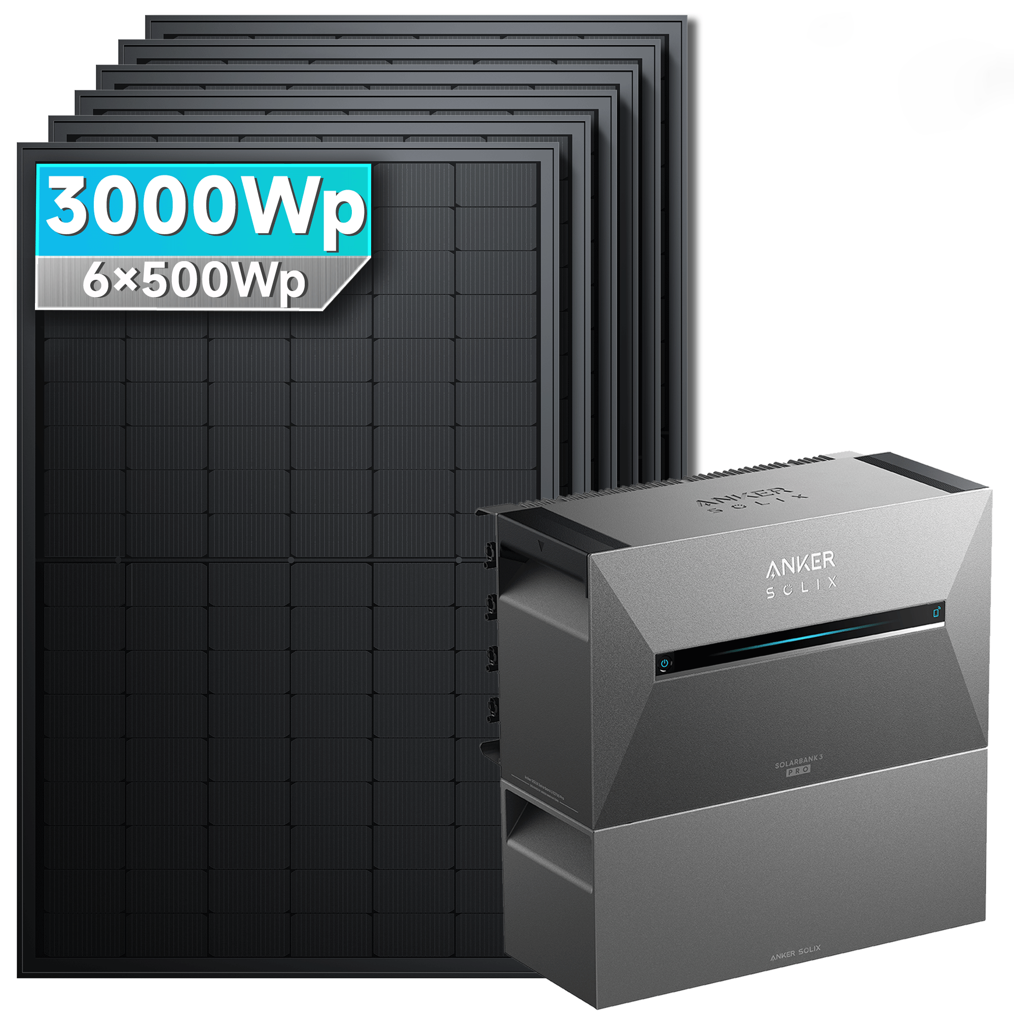 Anker SOLIX Solarbank 3 E2700 Pro Balkonkraftwerk Speicher mit 500W Solarmodul Basic Set