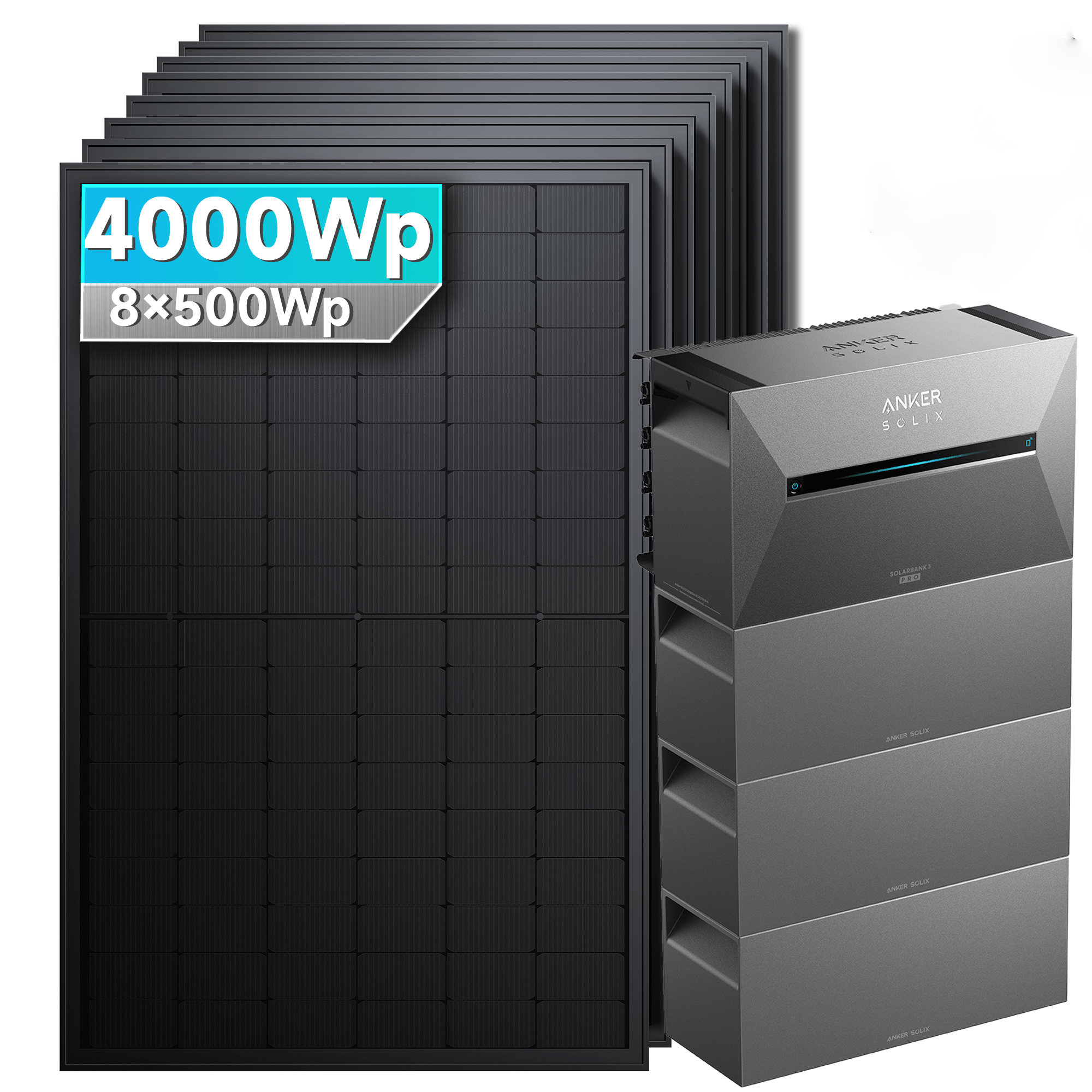 Anker SOLIX Solarbank 3 E2700 Pro Balkonkraftwerk Speicher mit 500Wp Solarmodul Basic-Set