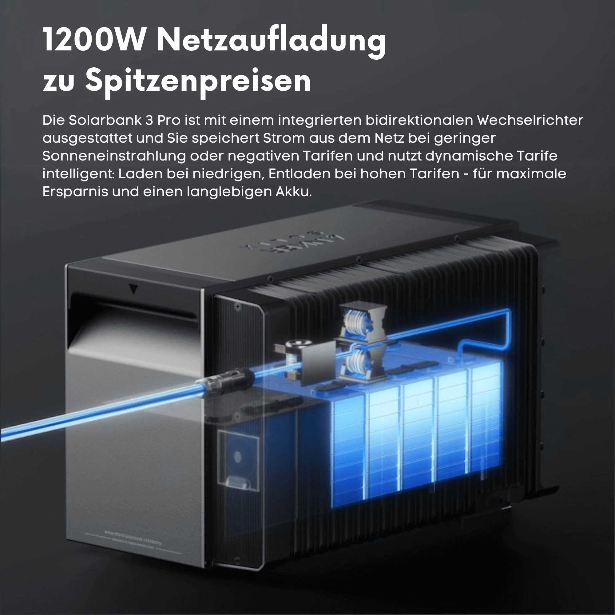 Anker SOLIX Solarbank 3 E2700 Pro mit Power Dock, Balkonkraftwerk speicher mit 500W Solarmodul und MC4 Solarkabel Set