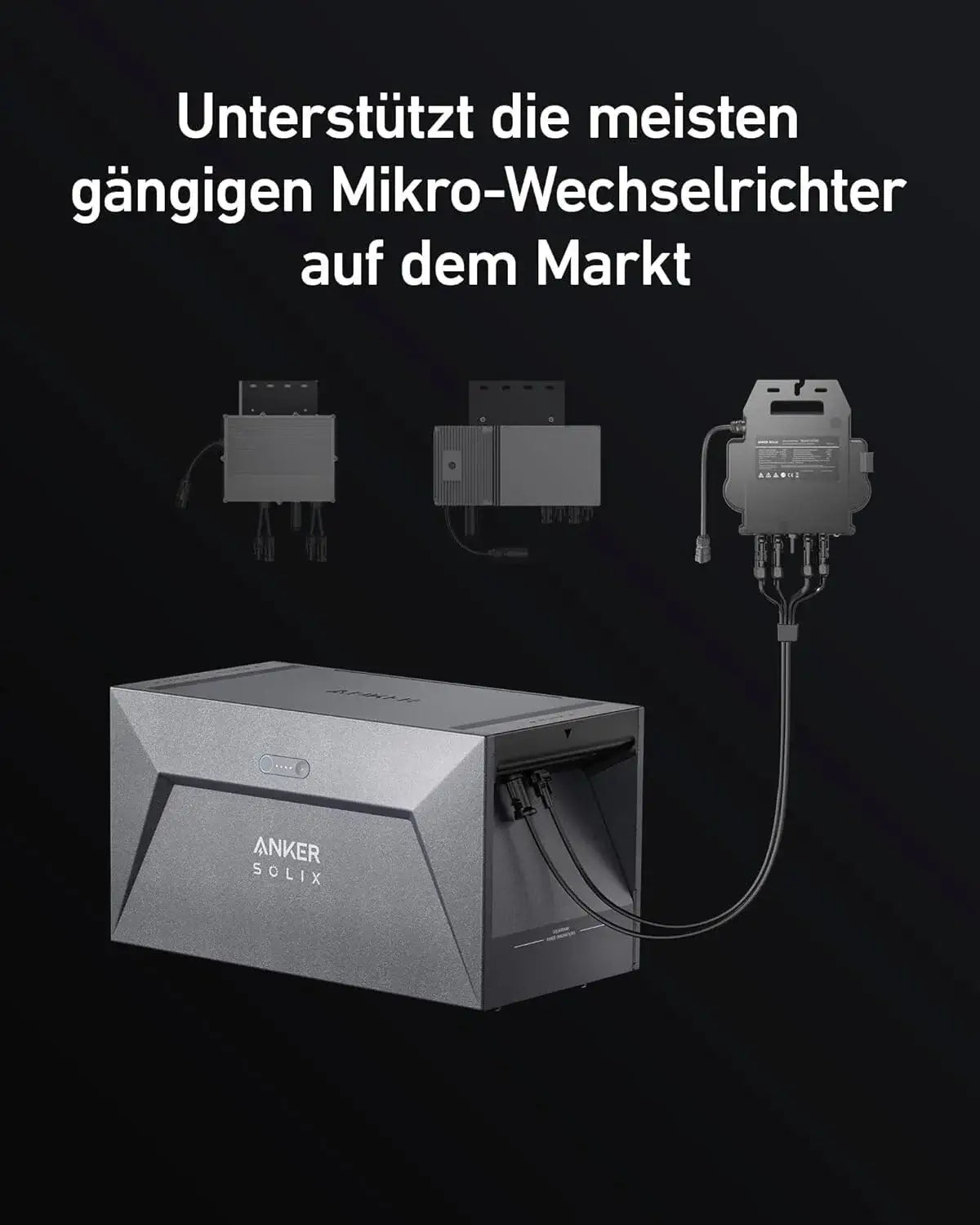 ANKER SOLIX Solarbank E1600 Gen2 mit integr. 0W Schalter &integr. Heizung 1600Wh unterstützt Mikro-Wechselrichter.