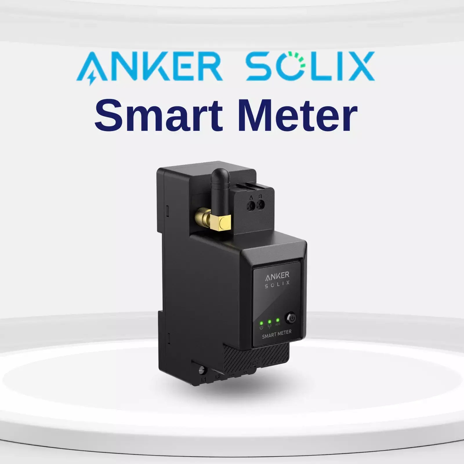 Anker SOLlX Smart Meter | 3 Phasen Smarter Zähler für Anker Solarbank 2/3 Pro PLUS - modernes Design und einfache Installation