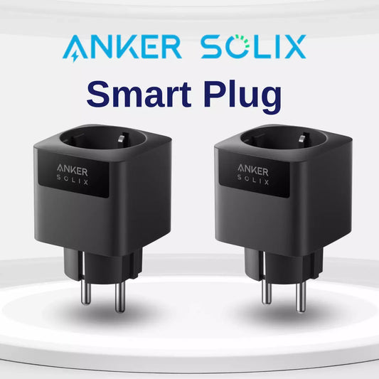 Anker SOLIX Smart Plug*2, WLAN-Steckdose App Fernbedienung für Anker PRO / Plus - zwei schwarze Smart Plugs