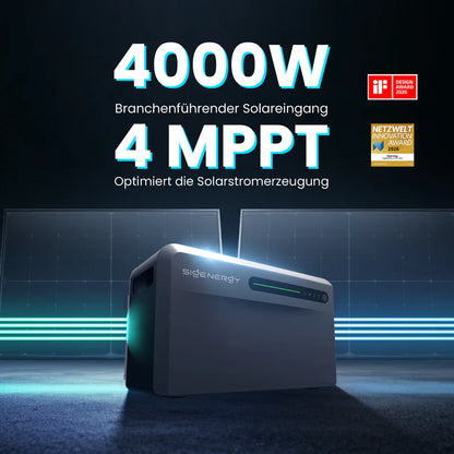Sigenergy SigenMate 2700 Ultra Speicher mit 4000W Solareingang und 4 MPPT für optimierte Solarstromerzeugung.