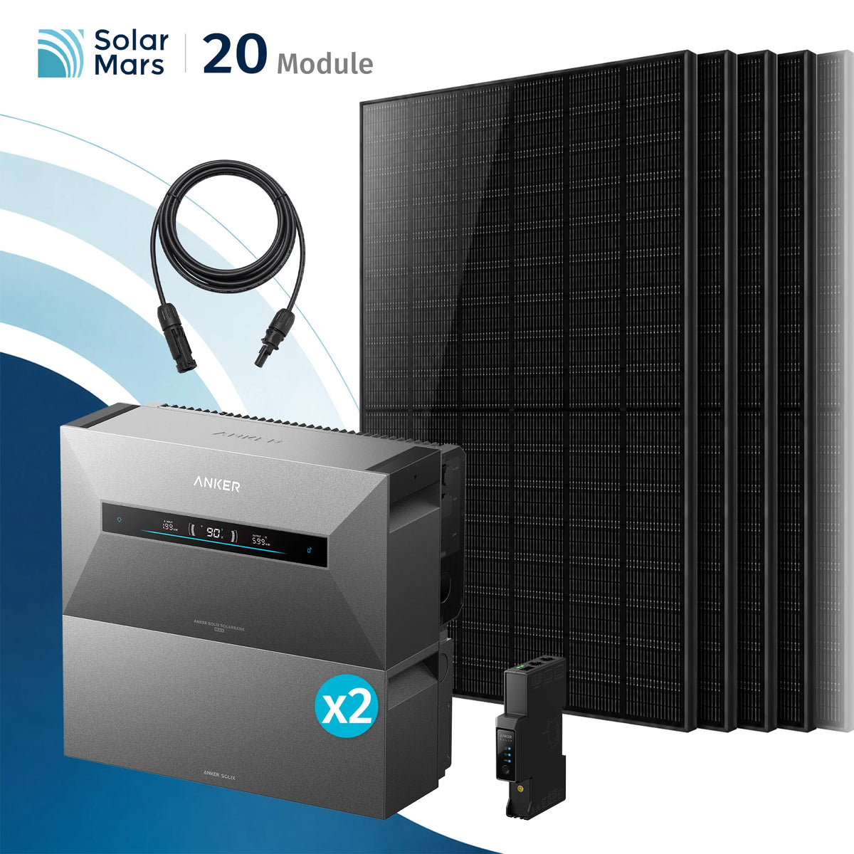 Anker SOLIX Solarbank Max Balkonkraftwerk mit Speicher 500W Solarmodul Set