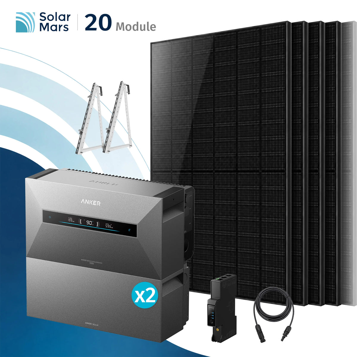 Anker SOLIX Solarbank Max Balkonkraftwerk mit Speicher 500W Solarmodul Set
