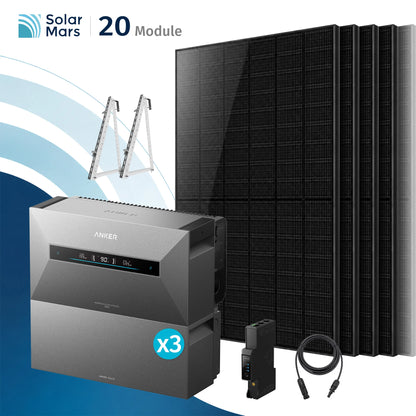 Anker SOLIX Solarbank Max Balkonkraftwerk mit Speicher 500W Solarmodul Set