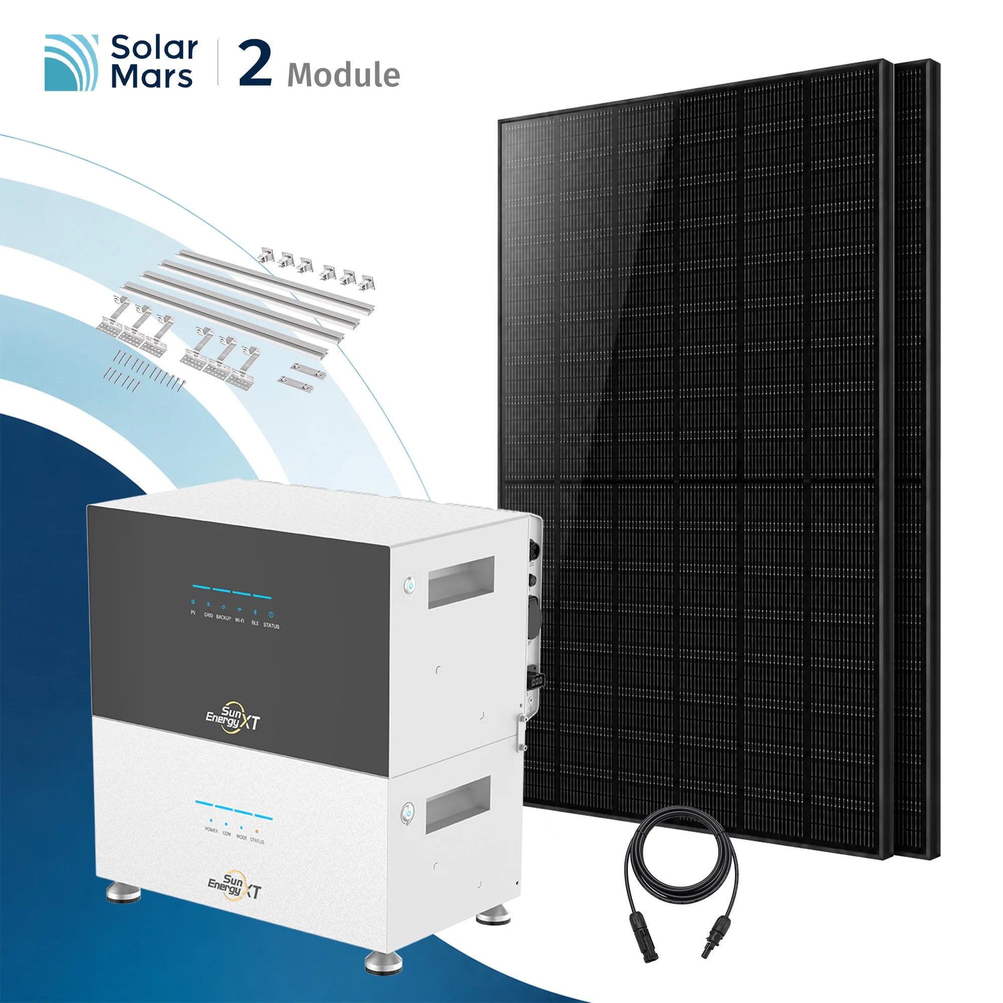 Balkonkraftwerk 2000 Watt mit Speicher SunEnergyXT 500 Set