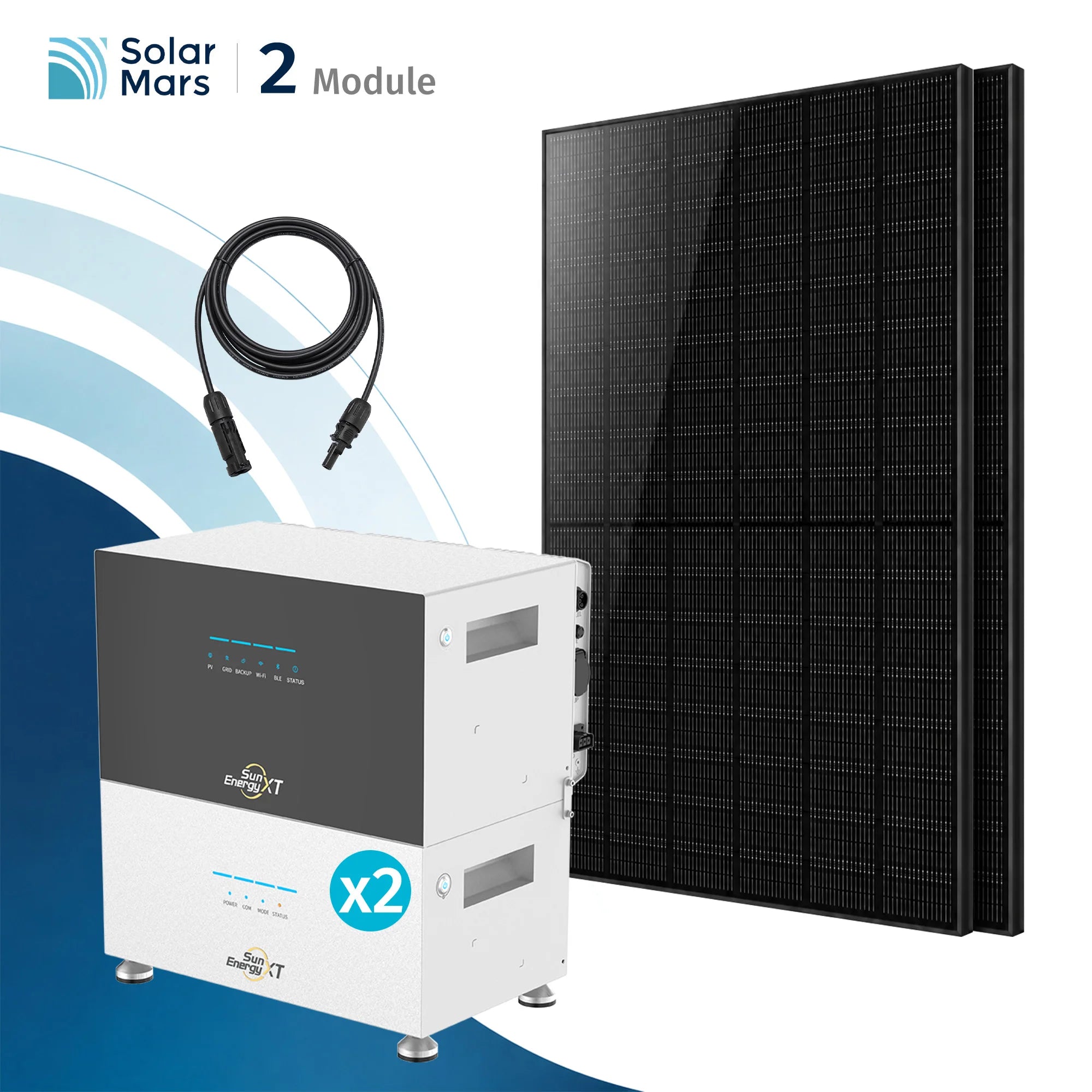 Balkonkraftwerk 2000 Watt mit Speicher SunEnergyXT 500 Set