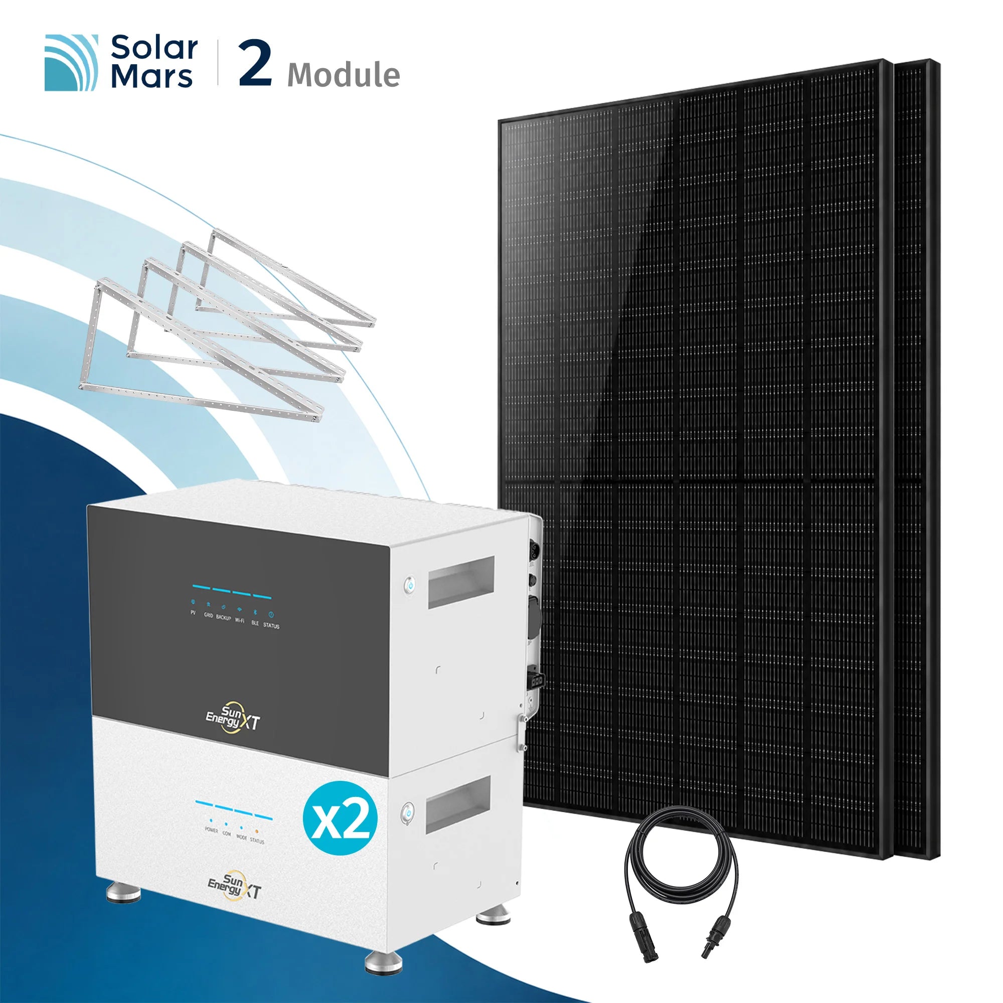 Balkonkraftwerk 2000 Watt mit Speicher SunEnergyXT 500 Set