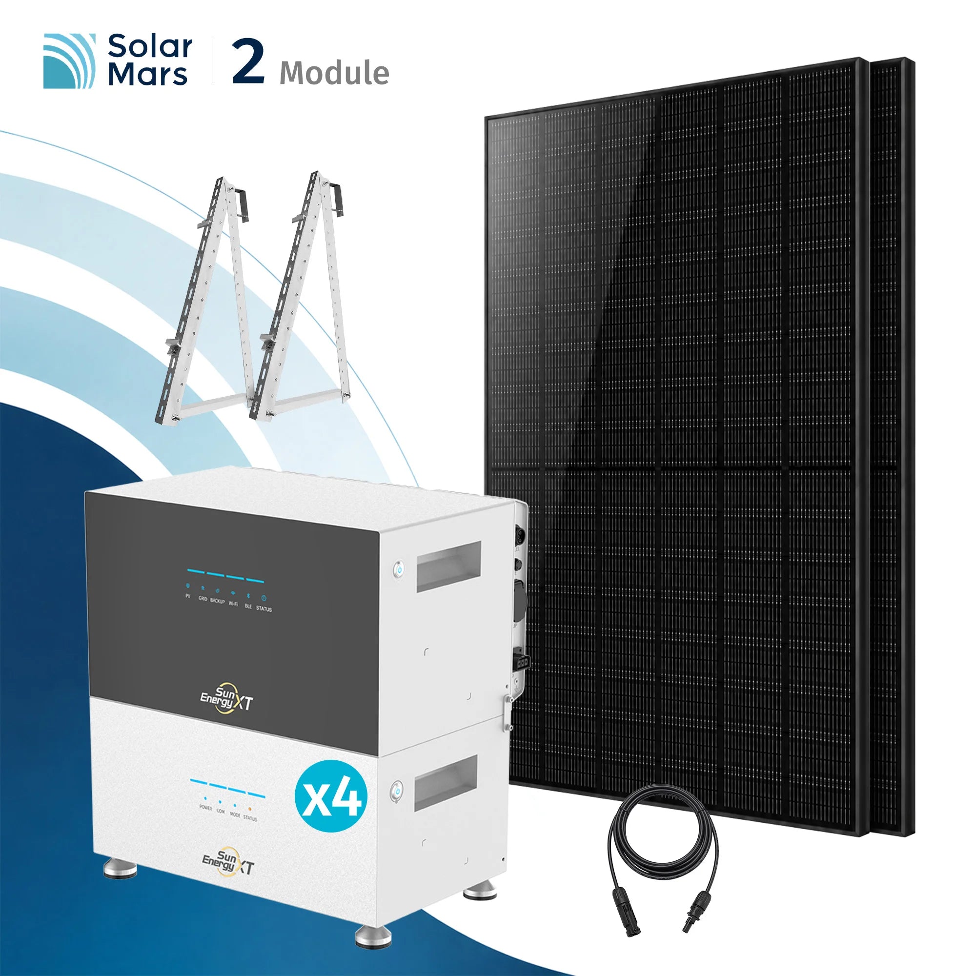 Balkonkraftwerk 2000 Watt mit Speicher SunEnergyXT 500 Set