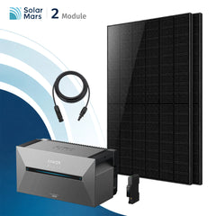 Anker SOLIX Solarbank 2 E1600 Pro Balkonkraftwerk Speicher mit 500Wp Solarmodul Set