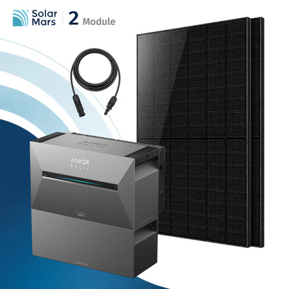 Anker SOLIX Solarbank 3 E2700 Pro Balkonkraftwerk Speicher mit 500Wp Solarmodul und MC4 Solarkabel Set