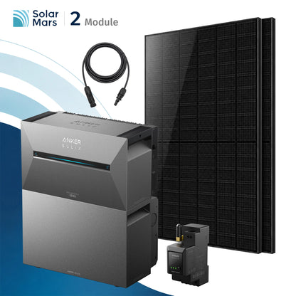 Anker SOLIX Solarbank 3 E2700 Pro Balkonkraftwerk Speicher mit 500Wp Solarmodul und MC4 Solarkabel Set