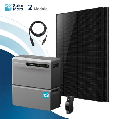 Sigenergy SigenMate 2700 Ultra Balkonkraftwerk Speicher Set mit 2 Solarmodulen und Zubehör