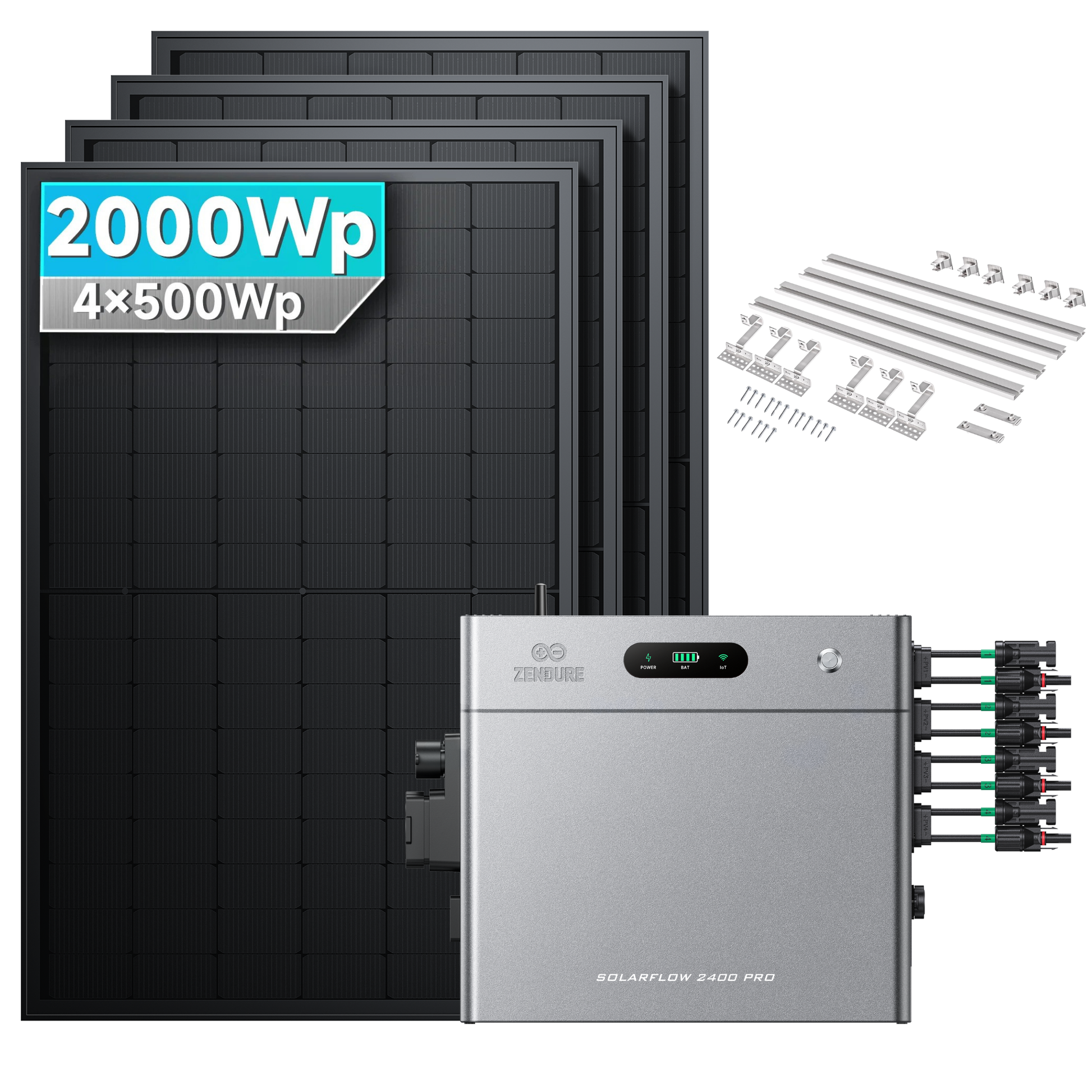 Zendure SolarFlow 2400 Pro Stromspeicher 2.4kWh Komplettsystem