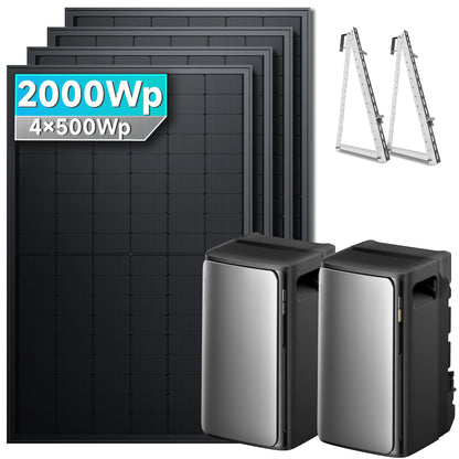 EcoFlow Stream Ultra Balkonkraftwerk Speicher mit 500Wp Solarmodul Set