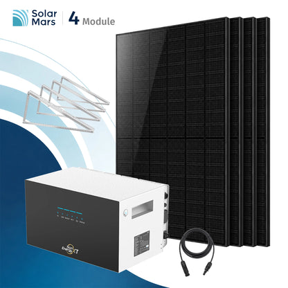 SunEnergyXT 500 Balkonkraftwerk Set mit 4 Modulen und Inverter für effiziente Energieproduktion