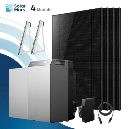 EcoFlow STREAM 5000 Balkonkraftwerk Set mit 500W Solarmodul und Zubehör für nachhaltige Energiegewinnung.