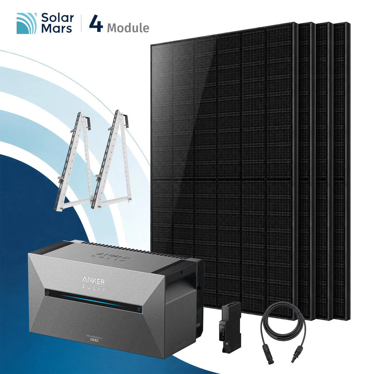 Anker SOLIX Solarbank 2 E1600 Pro Balkonkraftwerk Speicher mit 500Wp Solarmodul Set