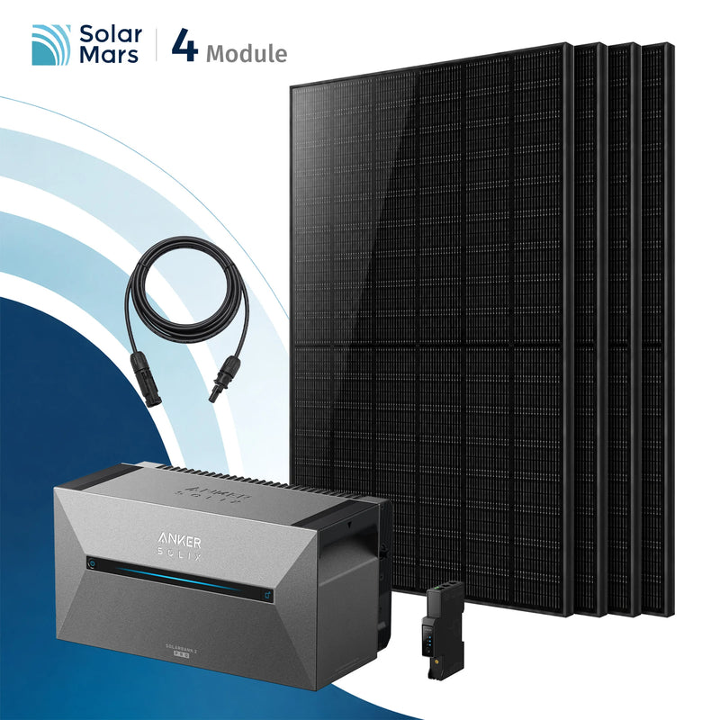 Anker SOLIX Solarbank 2 E1600 Pro Balkonkraftwerk Speicher mit 500Wp Solarmodul Set