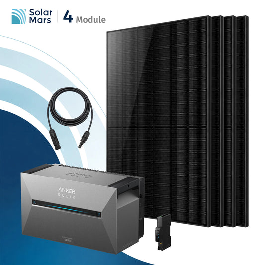 Anker SOLIX Solarbank 3 E2700 Pro Balkonkraftwerk Speicher mit 500Wp Solarmodul und MC4 Solarkabel Set